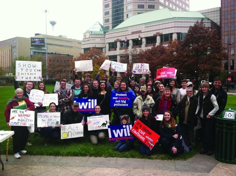 Environment Ohio gathers at Ohio Statehouse to show support for action on clean energy, global warming  