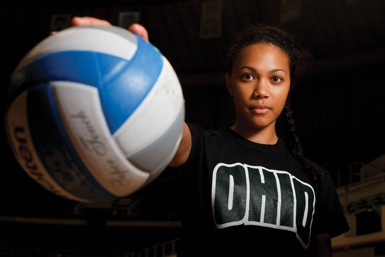 Freshman blocker at home in a new school  