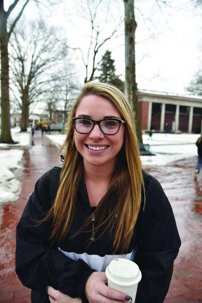 Peyton Hicks, a sophomore studying health administration  