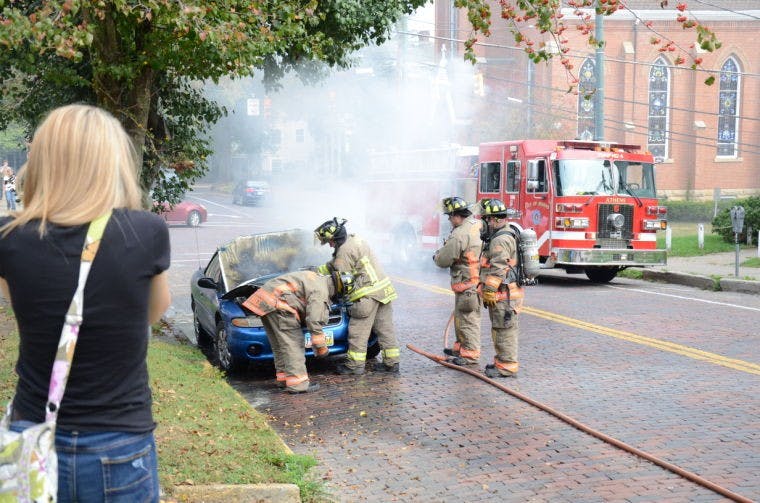 Car fire on College Street contained  