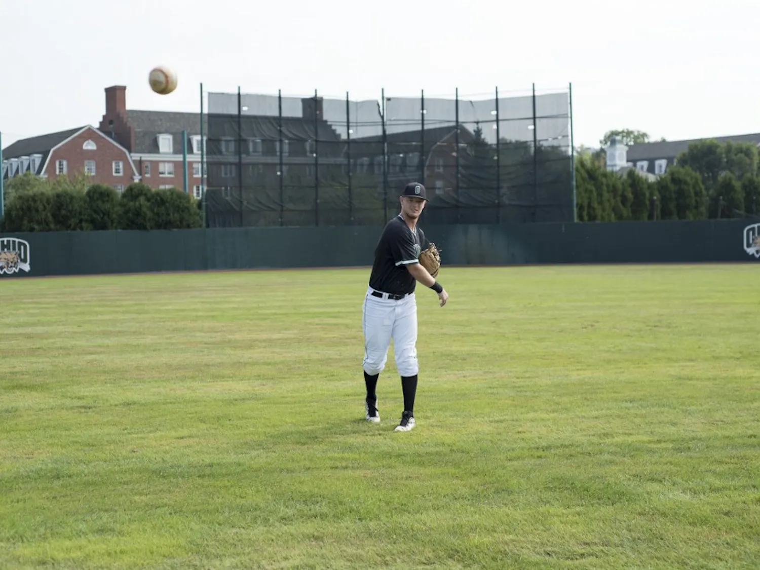 Ty Black throws a baseball to Tyler Finkler on August 28, 2016. (CAMILLE FINE | FOR THE POST)