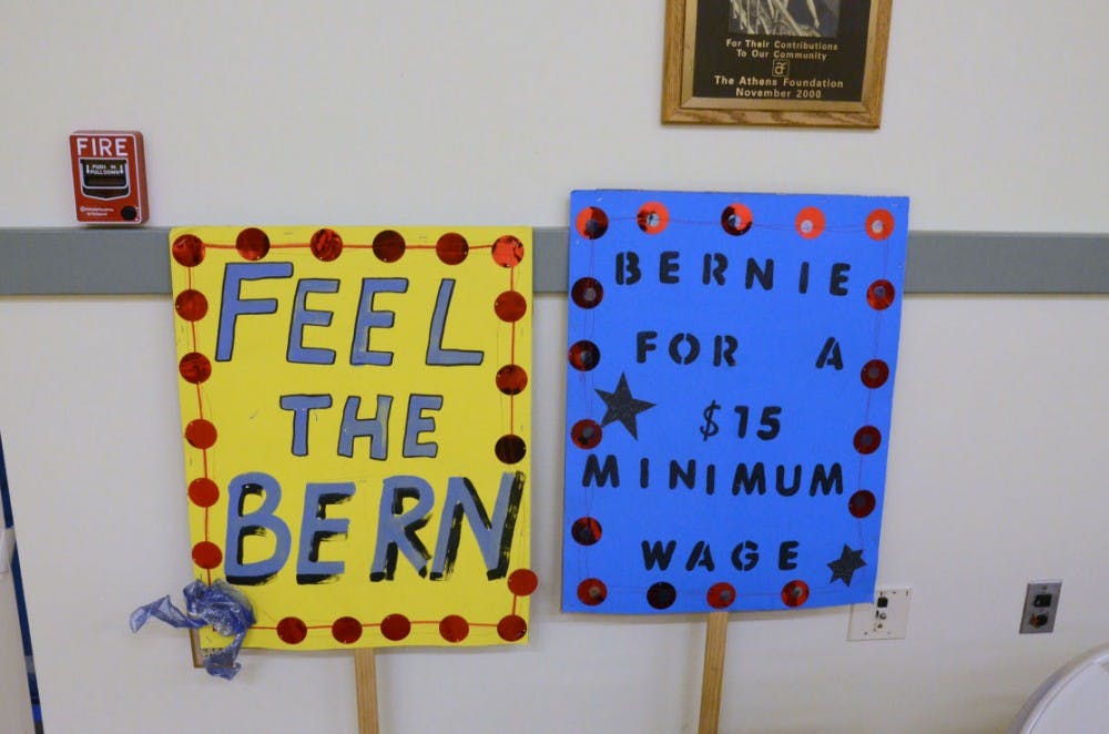 Athens for Bernie Sanders meeting  