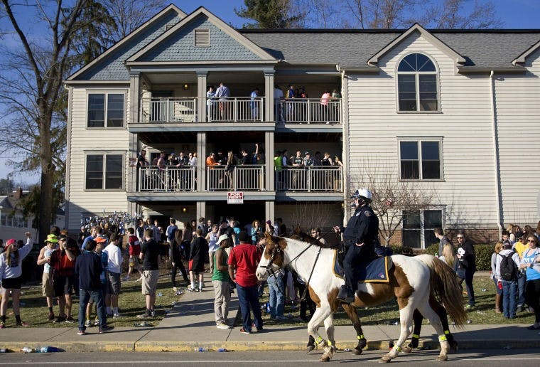 Balconies during Mill Fest  