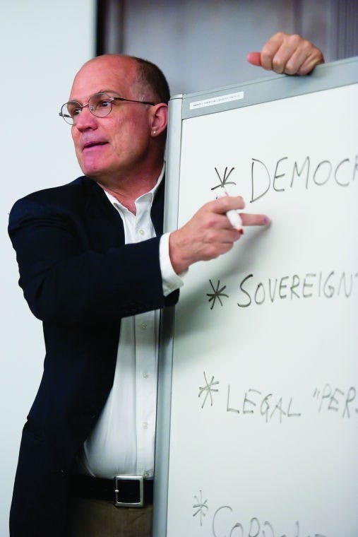 'Progressive' speaker explores problems within corporations  