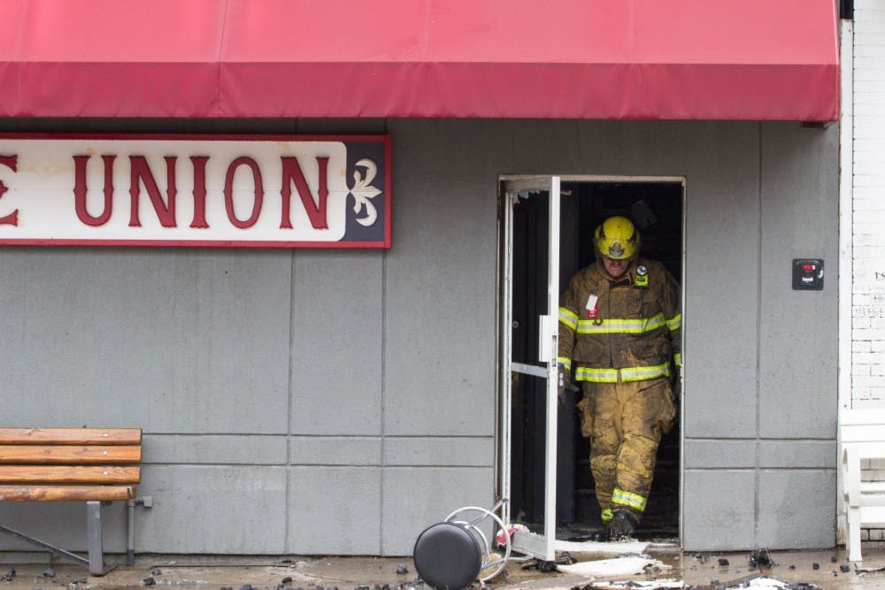 Athens Uptown Fire: Firefighter Exit  