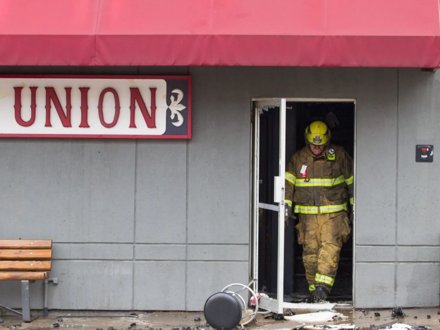Athens Uptown Fire: Firefighter Exit