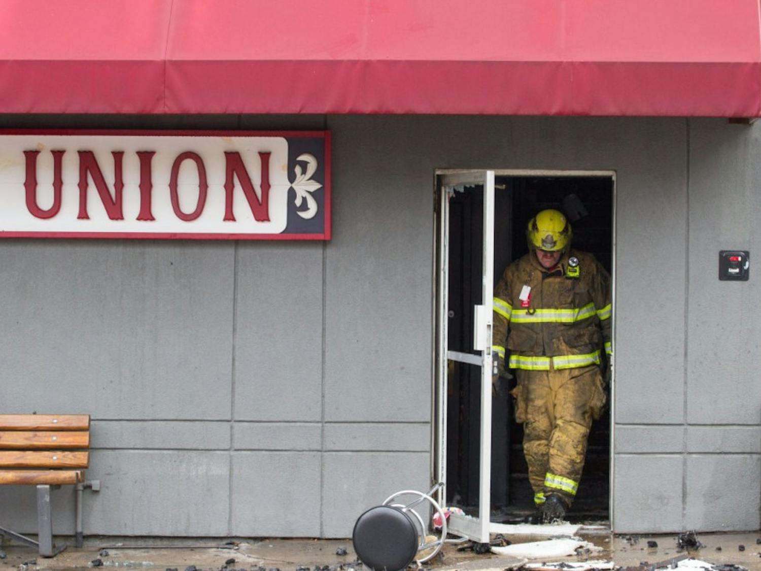 Athens Uptown Fire: Firefighter Exit  