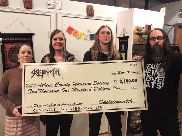 Local metal band shows soft spot for animals with donation  
