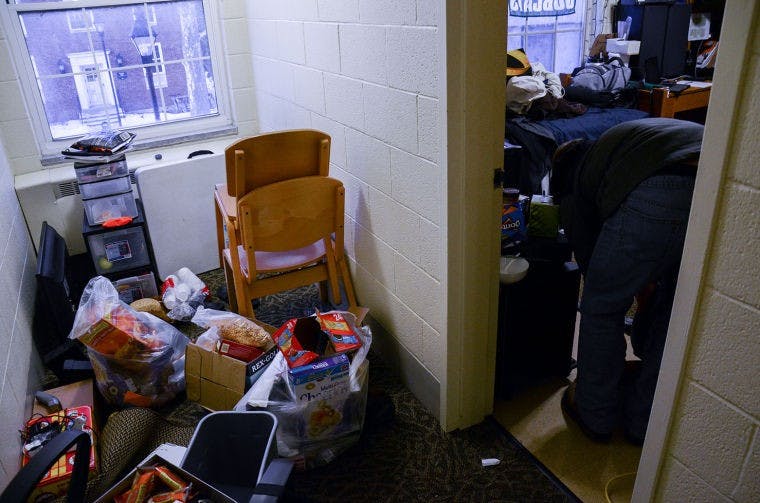 Burst pipe floods James Hall  