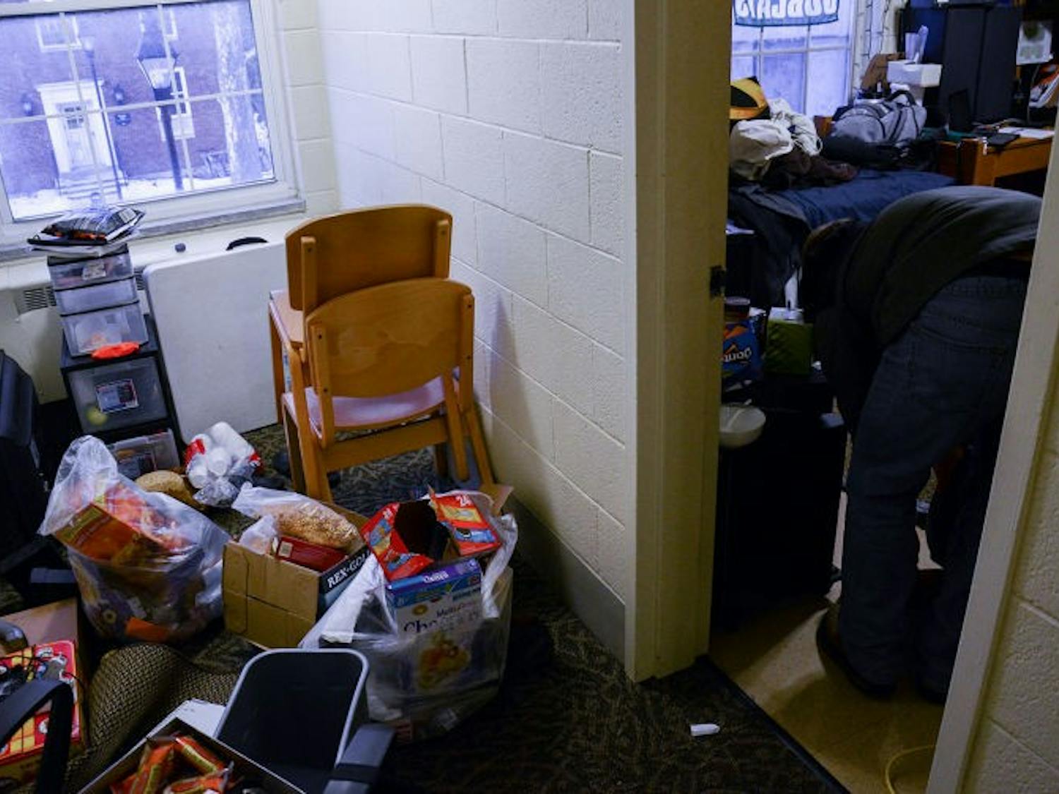 Burst pipe floods James Hall