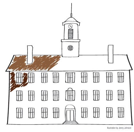 Red bricks, blue skies  