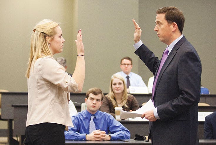 Morton sworn in, VP search underway  