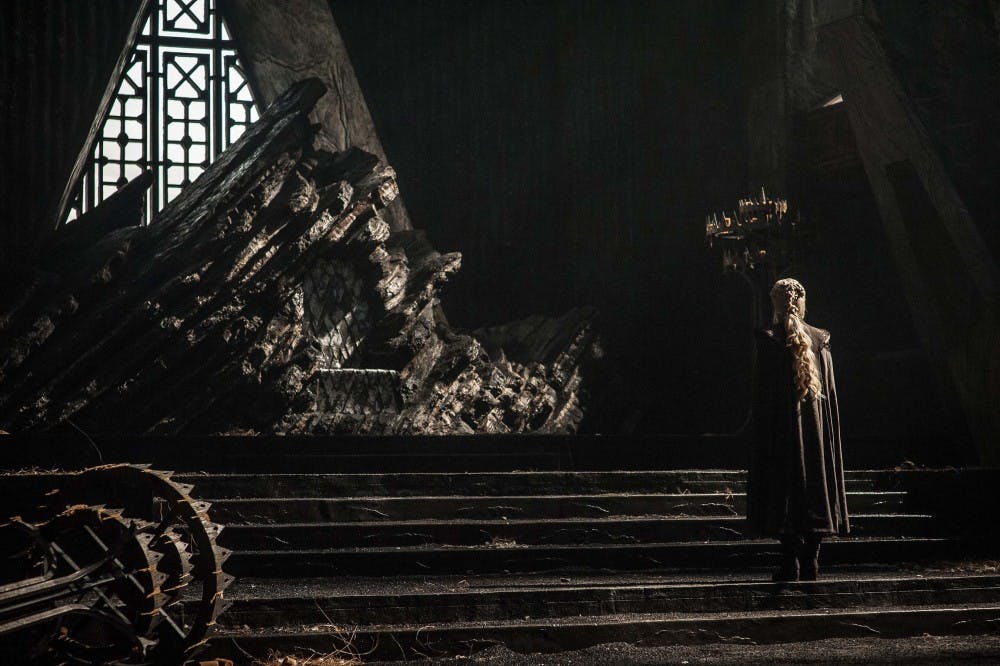 Daenerys Targaryen gazes at her family's ancestral throne at Dragonstone. (provided via HBO)