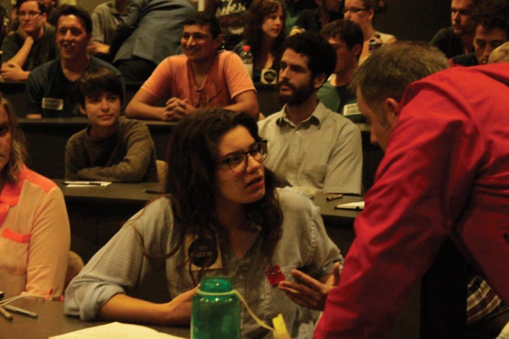 Marzec speaks with Chief of Police  