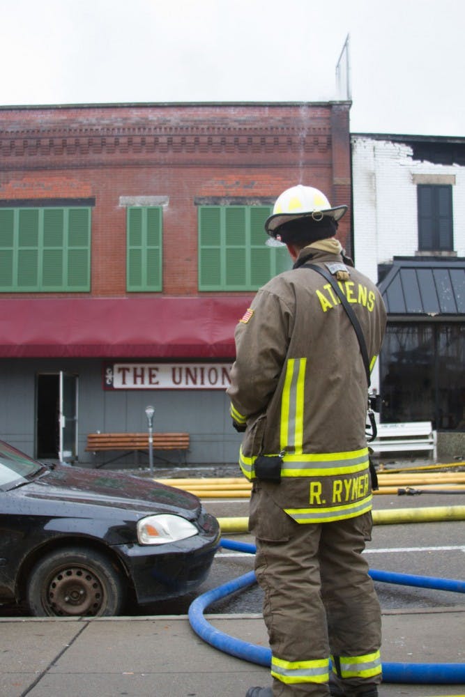Athens Uptown Fire: Chief Standing  