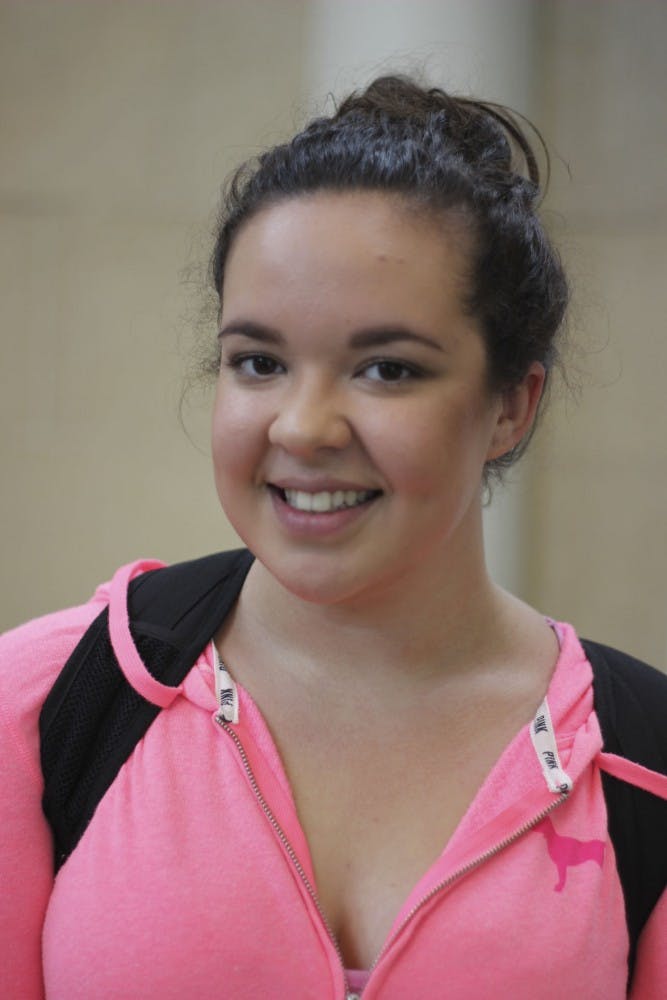 Hayley Rica, a freshman studying journalism  