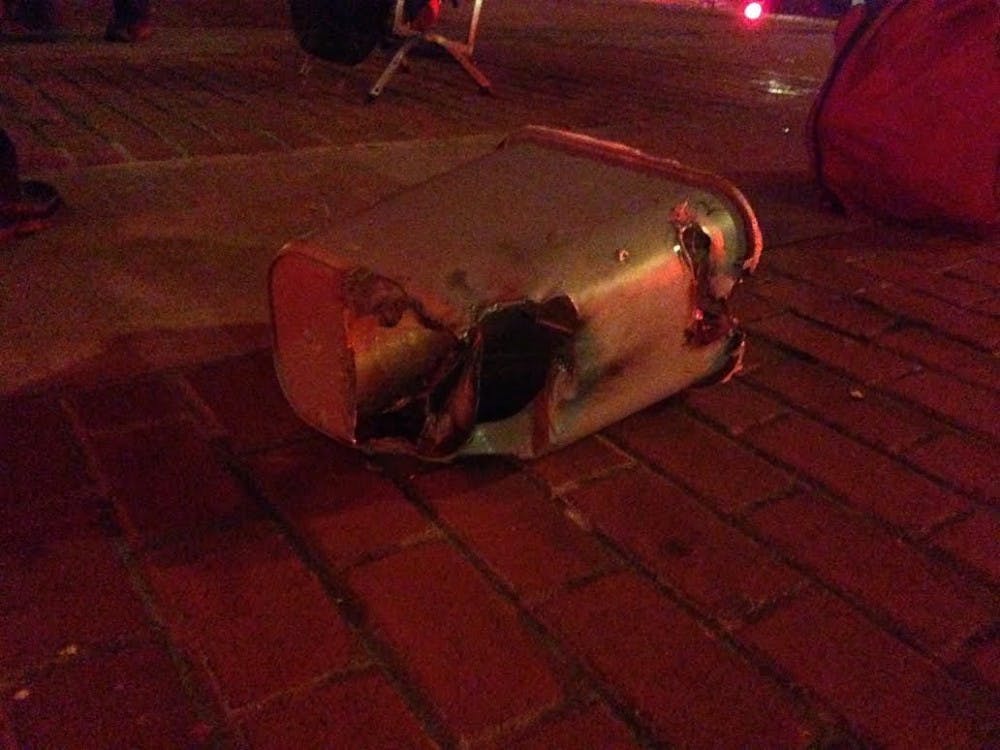 Jefferson Hall trash can fire 2  