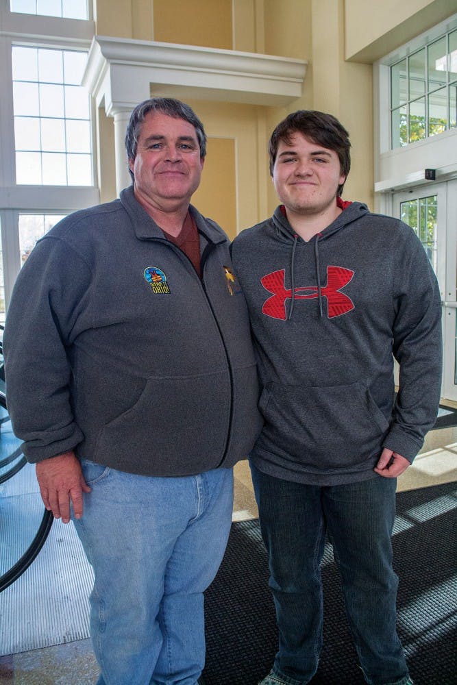 Max Baron, a freshman studying media arts, and his dad, Mike Baron  