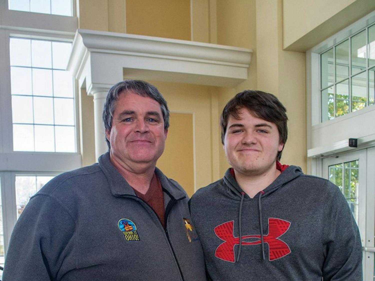 Max Baron, a freshman studying media arts, and his dad, Mike Baron  