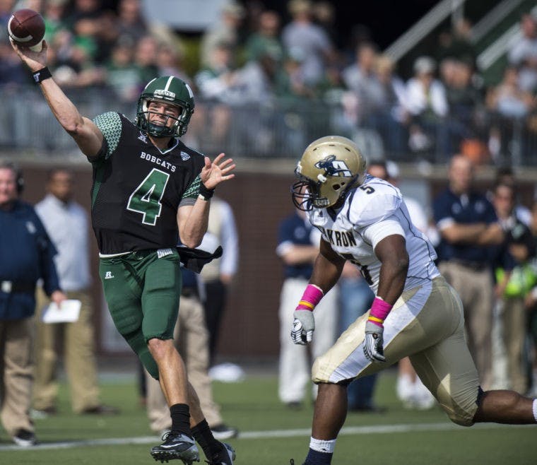 Football: Bobcats zip past Akron in Homecoming win  