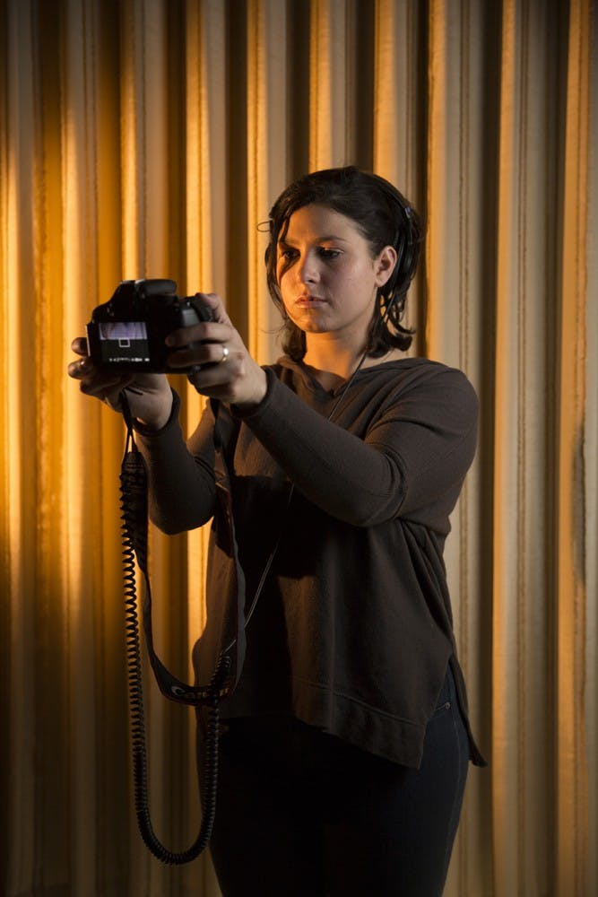 Sami Edelstein, a senior studying screenwriting and producing, poses for a portrait in Baker on Thursday. "I believe we, as a culture, definitely need to see more women in powerful positions within the film industry to give young girls  something to look up to and to be able to see that higher positions are attainable and absolutely achieveable."