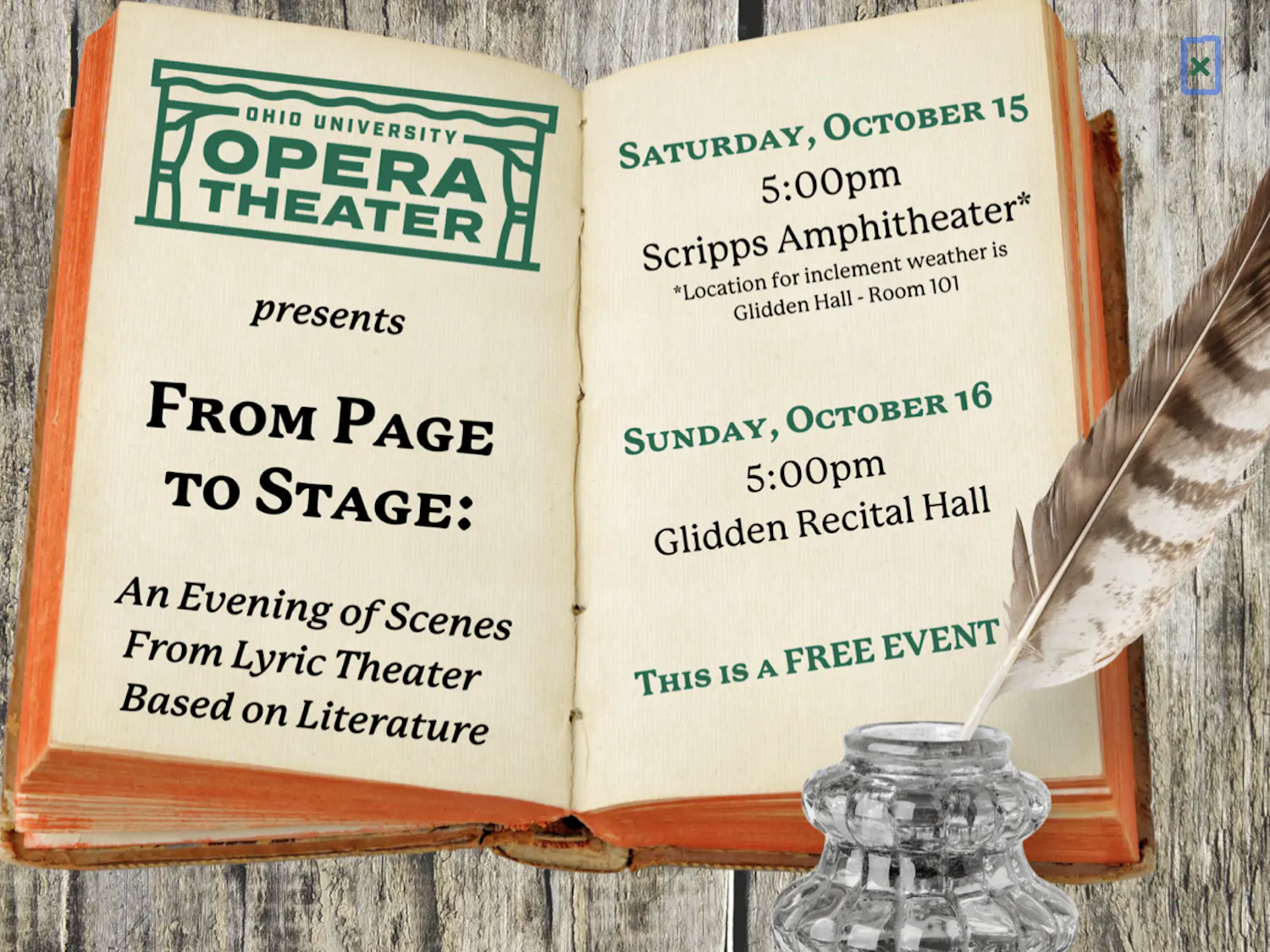 weekender main oct 12 provided