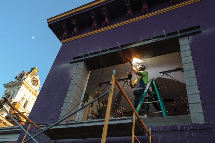 Outdoor patio, study area one of Donkey's latest shop renovations  