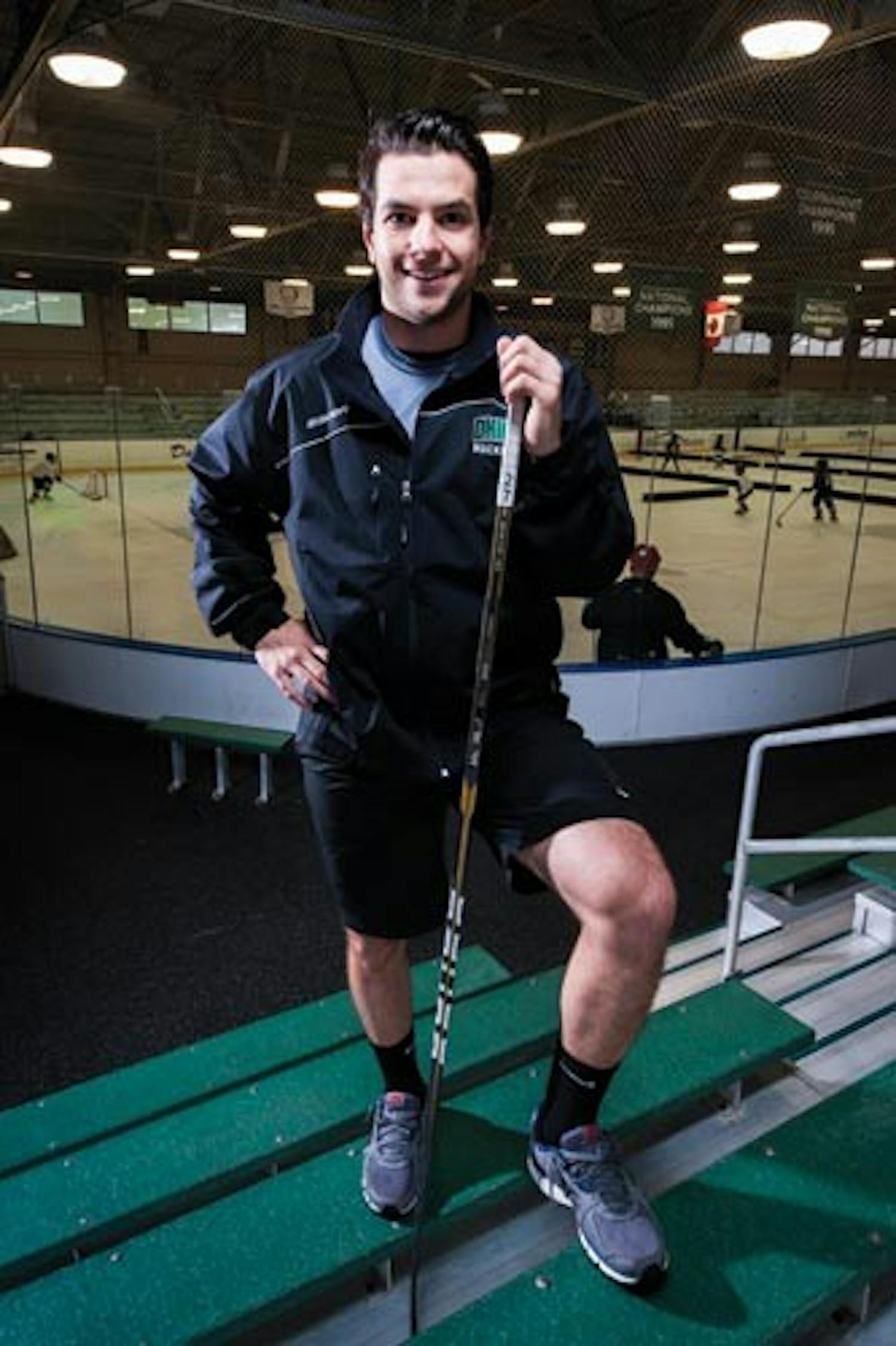 Hockey: Defenseman follows path of his coach  