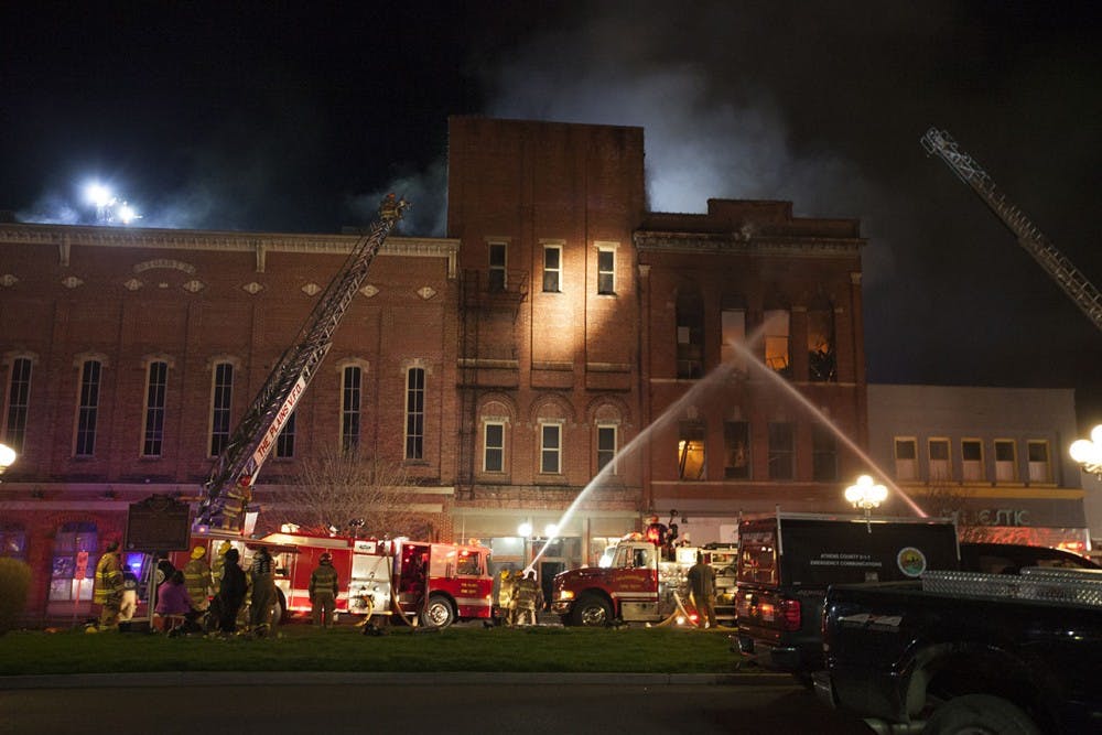 Nelsonville Historic Public Square Fire  