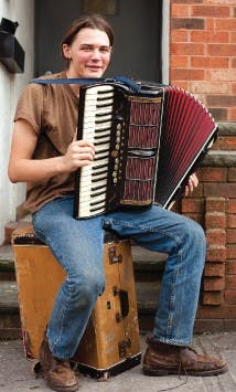 Accordion leads vagabond musician across country  