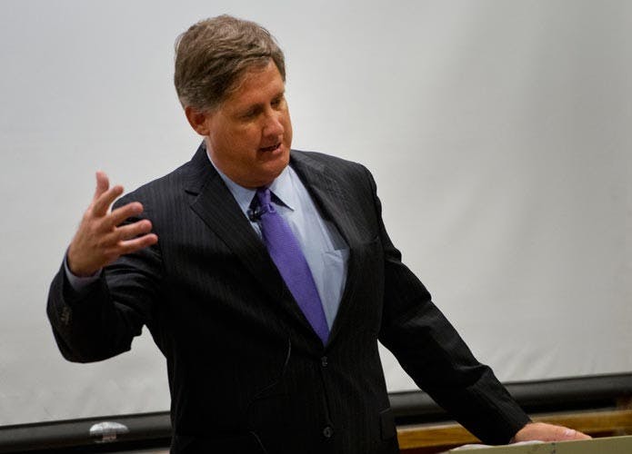 Visiting law professor's lecture on free-speech rights draws big crowd  