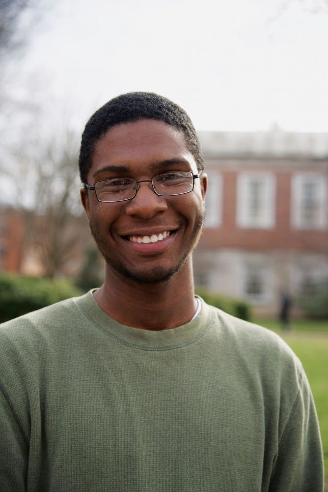 Malik Robertson, a junior studying mechanical engineering  