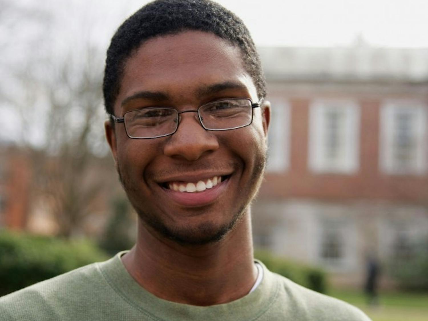 Malik Robertson, a junior studying mechanical engineering  