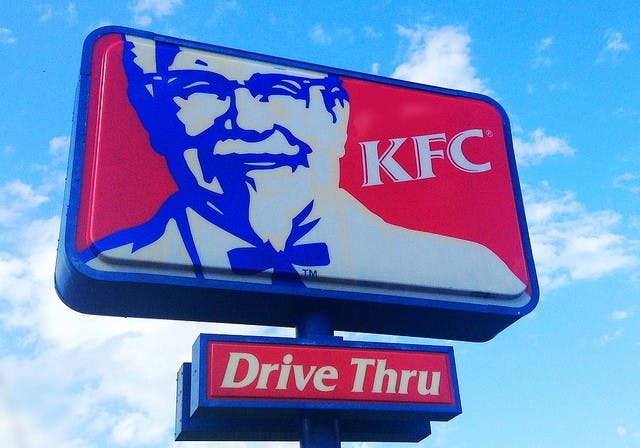 Kentucky Fried Chicken plans to send a chicken sandwich to the edge of space next week. (Photo via Flickr Creative Commons user&nbsp;Mike Mozart)&nbsp;