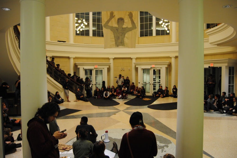 Students protest in Baker  