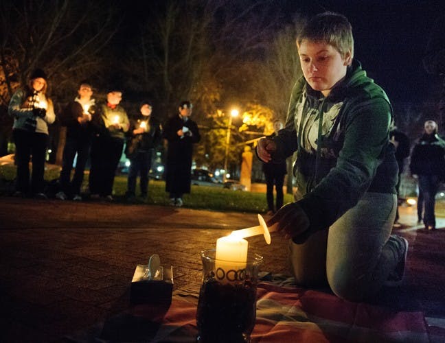 Students unite to honor victims of transgender hate crimes at the third Trans* Day of Remembrance Vigil  