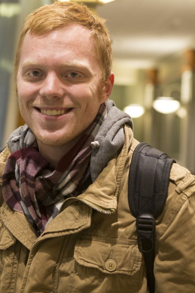 Kevin Corrigan, a senior studying Video Production  