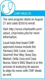 Local hubs that boast CHIP-approved menus include Kaiser's; Casa; Louie, Louie; Farmacy  