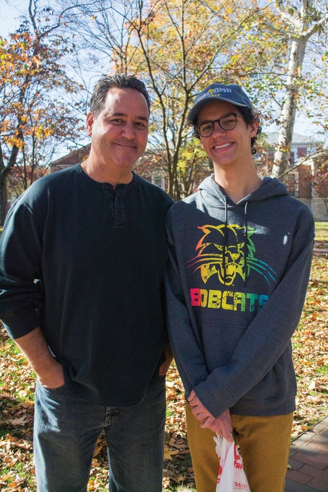 Nick Dighero, a freshman studying wildlife conservation, and his dad, Jim Dighero  