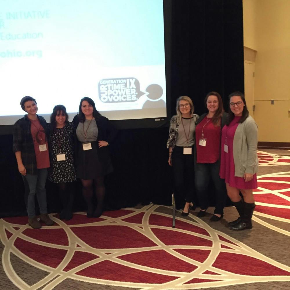 Claire Seid, Maurene Kawecki, Ashely Miller, Caroline Fitzpatrick, Nicole Rhoads and&nbsp;Kaitlyn Max&nbsp;(from left to right) at the Summit on Nov. 3.&nbsp;