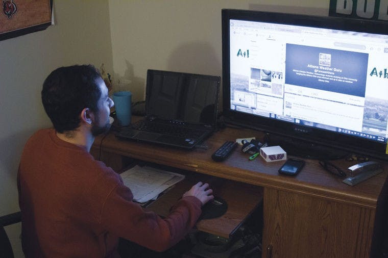 OU meteorology student forecasts, tweets  