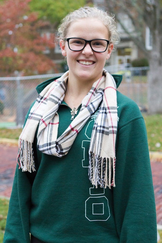 Ann Merz, a freshman studying exercise physiology  