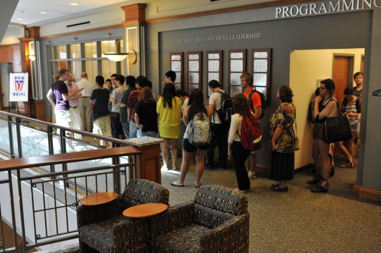 Students, faculty queuing for Biden tickets  