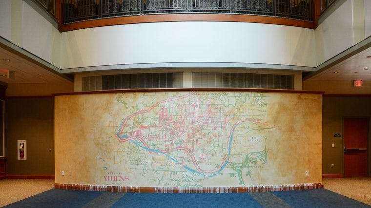 Mural in Baker Center gets updated look  