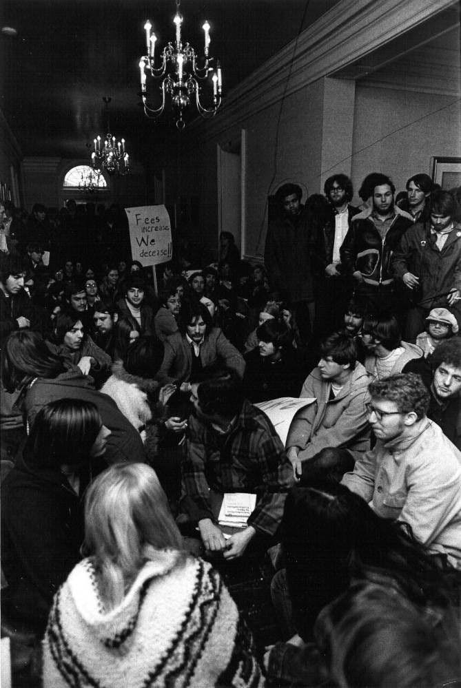 Fee increase protest  