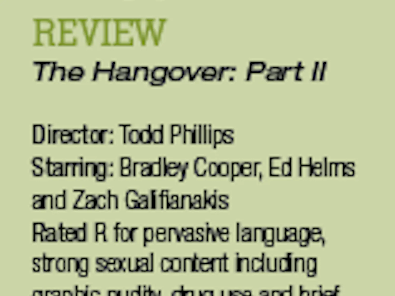 'Hangover' sequel feels like a cheap carbon copy