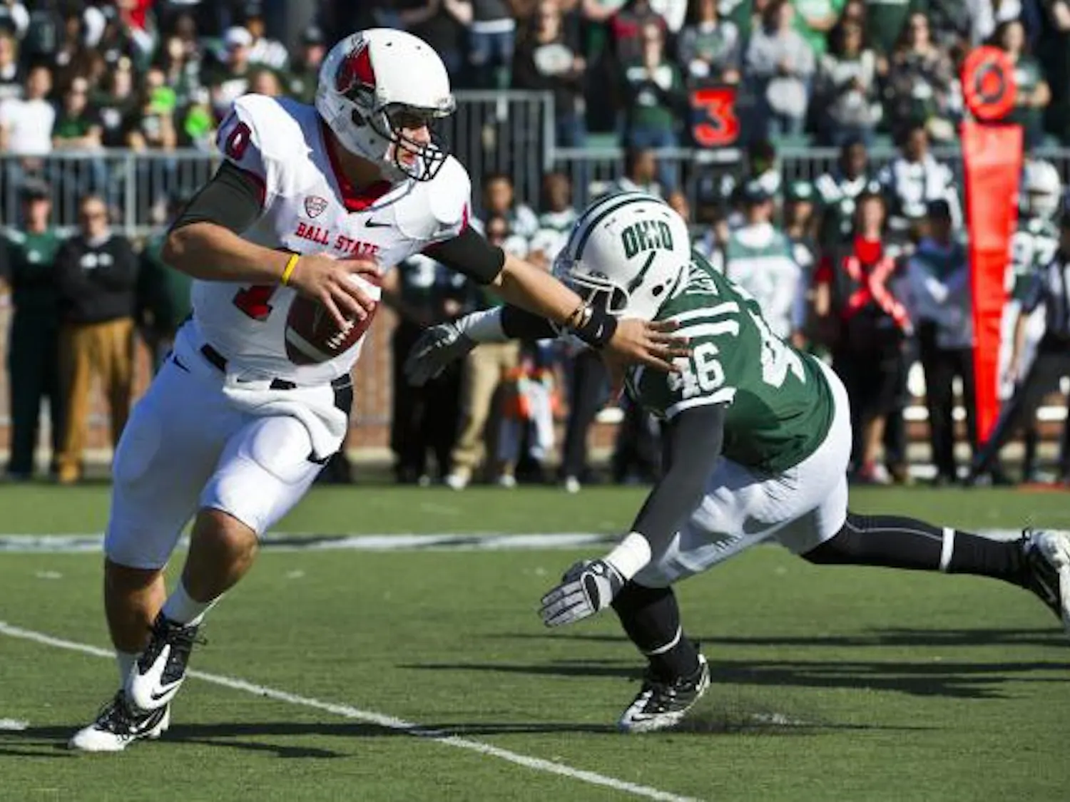 Highlights: Bobcats lose to Ball State 23-20