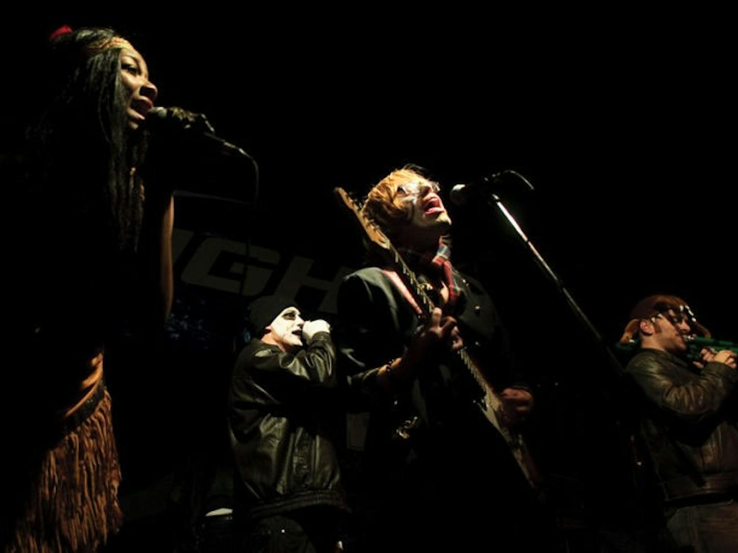 Bands rock Court Street during Halloween festivities