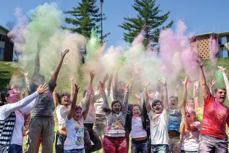 Americanized color festivals accepted by traditional Hindus  
