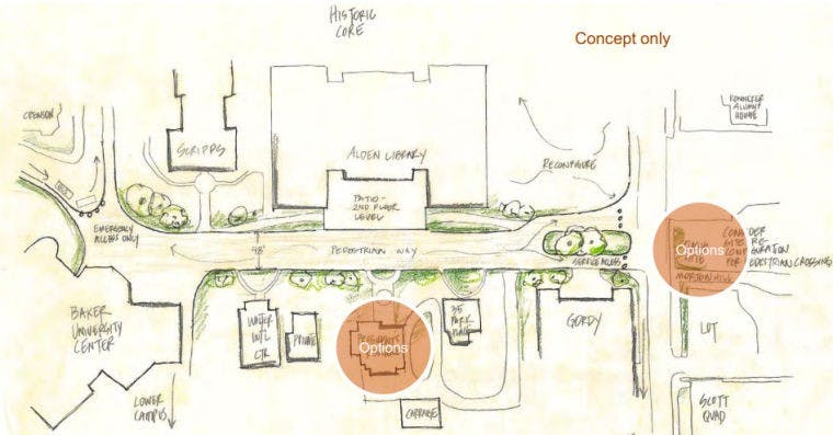 Road changes possible; new building planned  